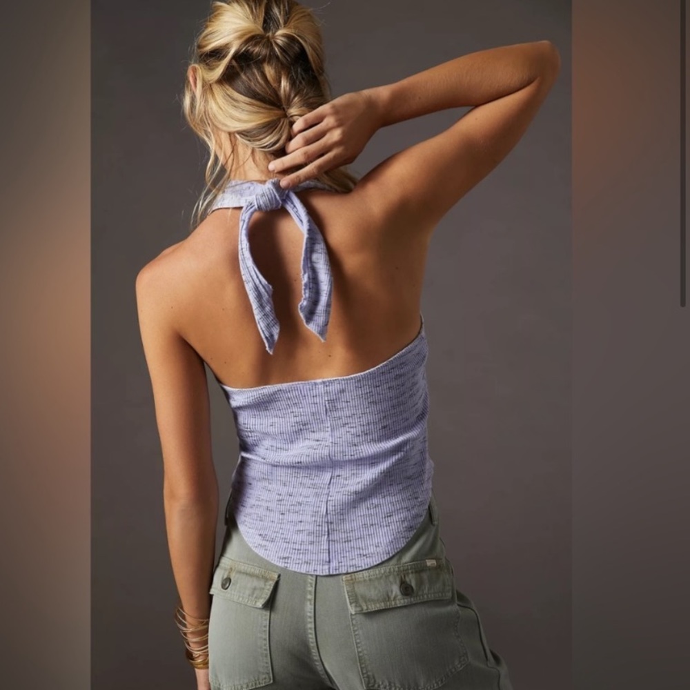Anthropologie Lilac Halter Top - Picture 3 of 6